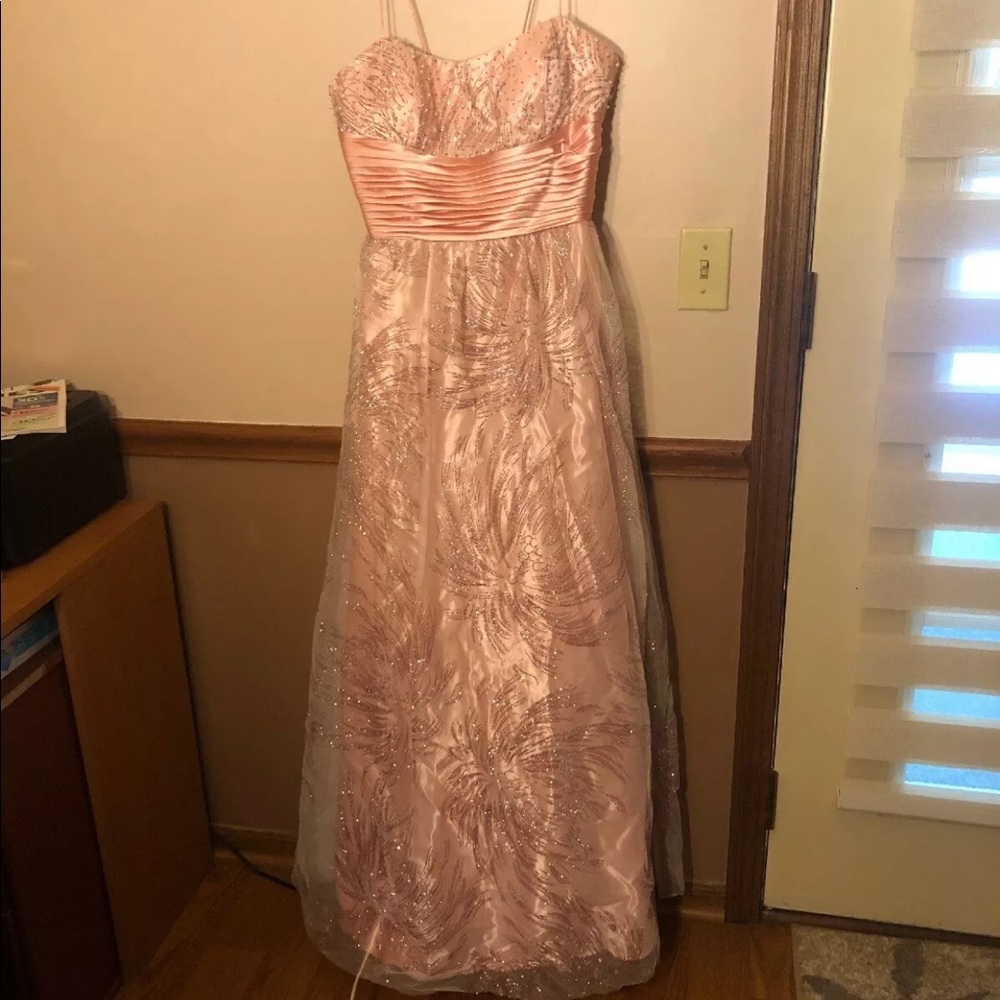 Pink Glittery Prom Dress Size 13/14 Dresses By Deb